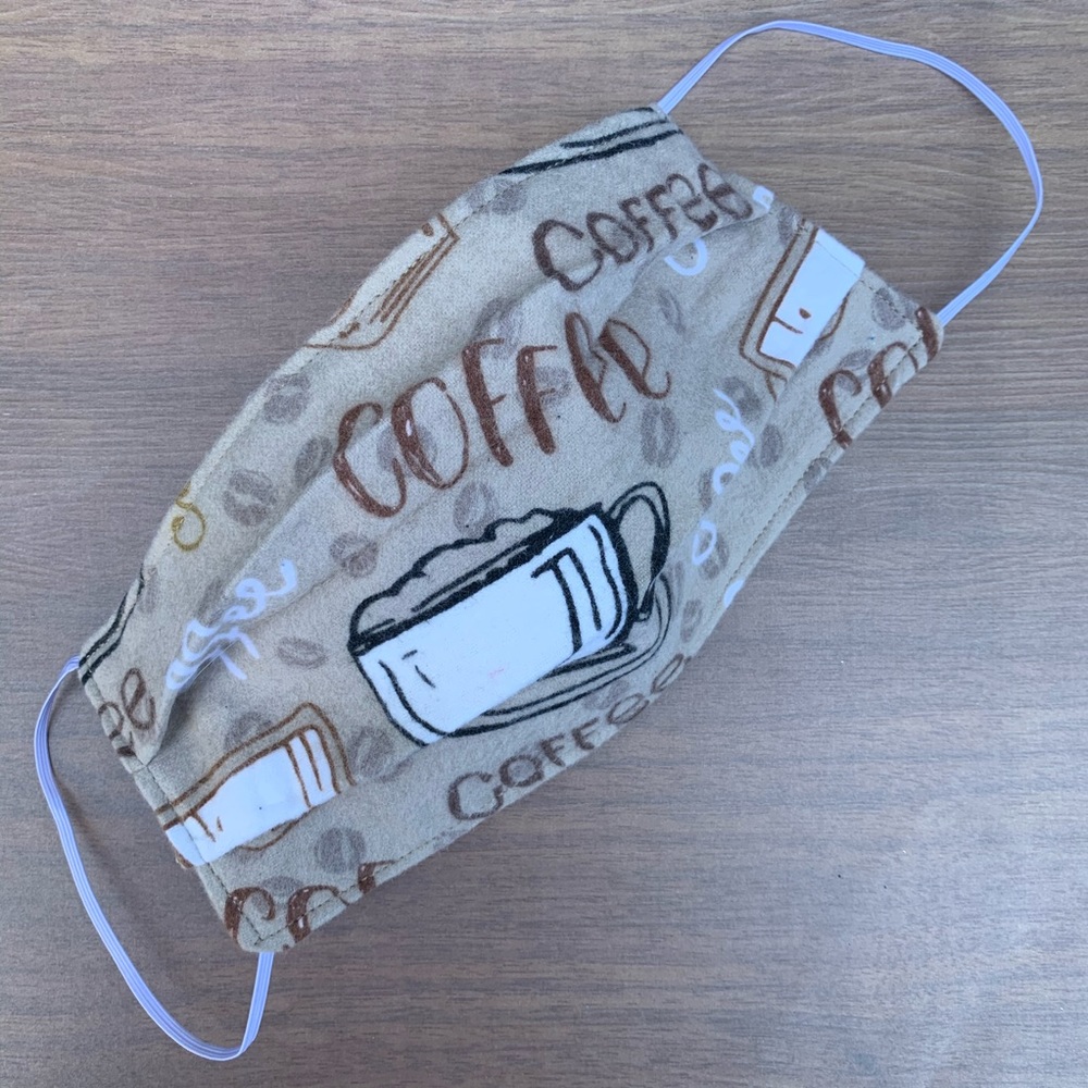 Handmade facemask (Lt.Coffee) - Picture 2 of 3